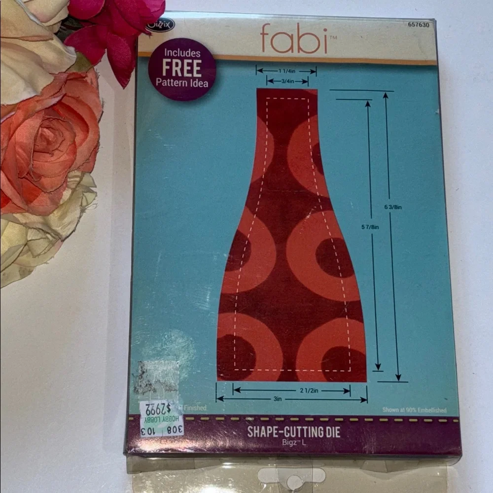 SIZZIX Fabi Shape-Cutting Die with Pattern 657630 BIGZ L 2013 With pattern